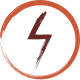 Logo with a stylized lightning bolt design